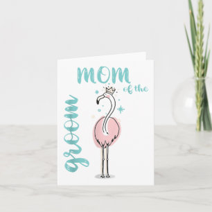 Mum Of The Groom Flamingo Outfit Wedding Matching  Card