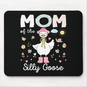 Mum of the silly goose 1st birthday girl family mouse pad