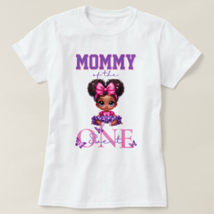 Mum of the Sweet ONE Afro Baby Girl 1st Birthday T-Shirt