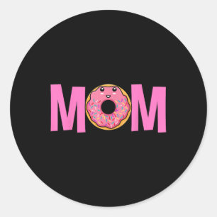 Mum Of The Sweet One Birthday - Doughnut Girl 1st  Classic Round Sticker