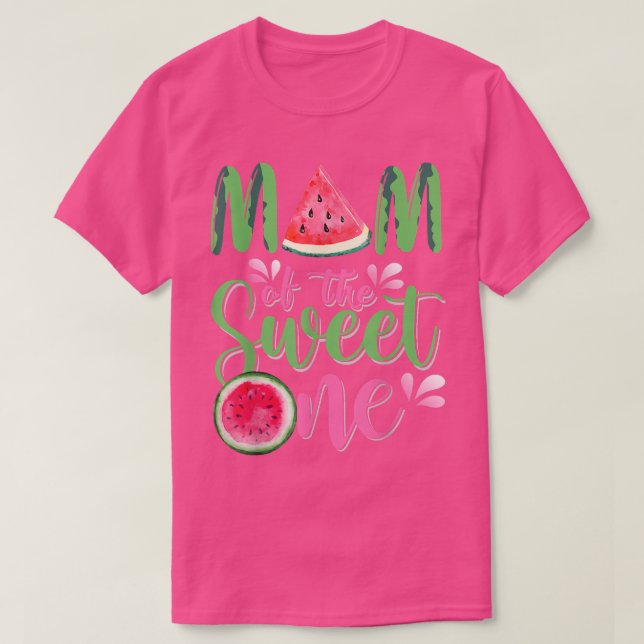 Mum Of The Sweet One Birthday Watermelon Matching  T-Shirt (Design Front)