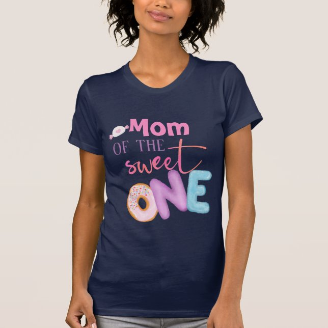 Mum of The Sweet One Brother 1st Birthday Doughnut T-Shirt (Front)
