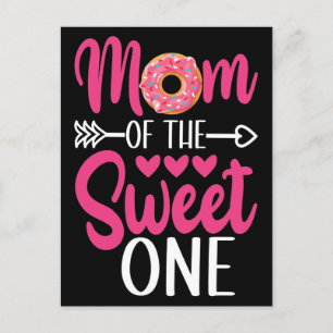 Mum of the Sweet One Sprinkled Doughnut Postcard