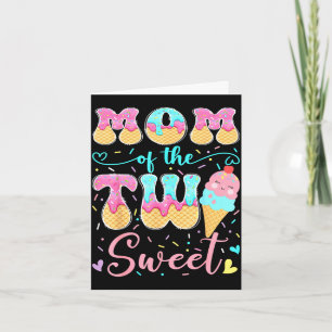 Mum of the two sweet 2nd birthday girl ice cream card