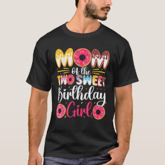 Mum Of The Two Sweet Birthday Girl Doughnut 2nd Bi T-Shirt
