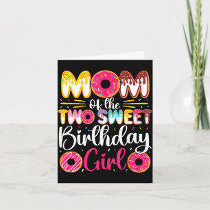 Mum of the two sweet birthday girl doughnut 2nd card