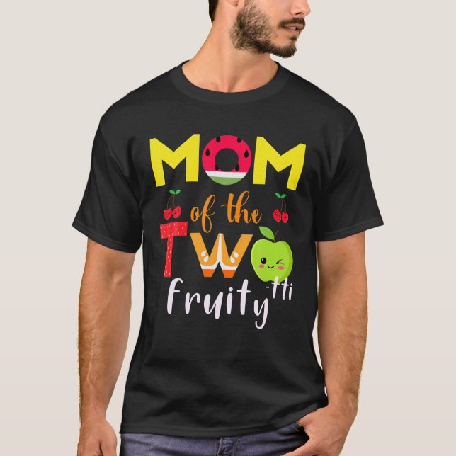 Mum Of The Twotti Frutti 2Nd Birthday Party Fruit T-Shirt (Front)