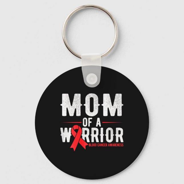 Mum of the warrior Blood Cancer Awareness  Key Ring (Front)