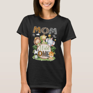 Mum Of The Wild One 1St Birthday Kids Safari Jungl T-Shirt