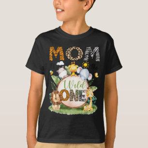 Mum of The Wild One Ft Birthday Boy le Safari T-Shirt