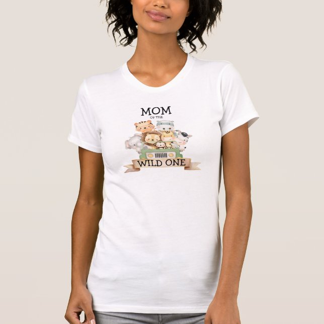 Mum of the Wild One Jungle Theme T-Shirt (Front)