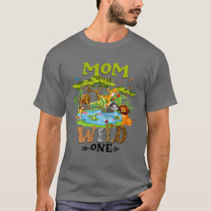 Mum Of The Wild One Zoo Birthday Woodland Animals T-Shirt