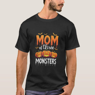 Mum of Three Monsters Halloween Design Tank Top