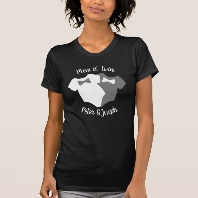 Mum Of Twin Boys Bodysuit Shirt (Front)