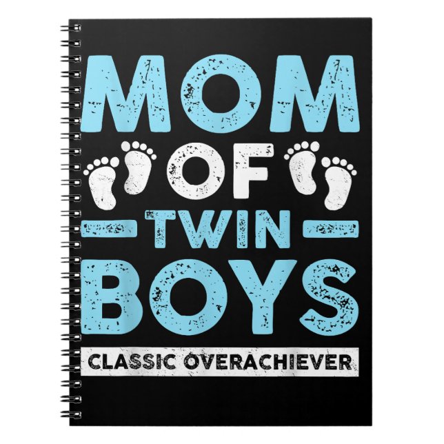 Mum Of Twin Boys Classic Overachiever Twin Mum Twi Notebook (Front)