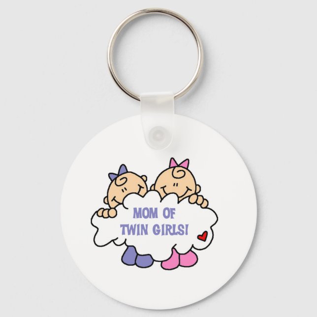 Mum of Twin Girls Key Ring (Front)
