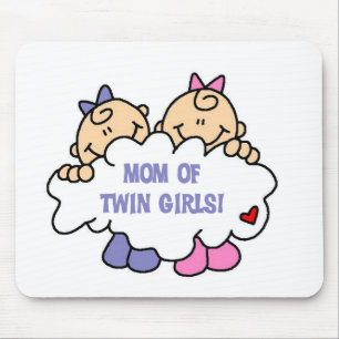 Mum of Twin Girls Mouse Pad