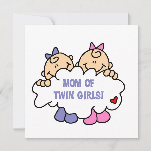 Mum of Twin Girls T-shirts and Gifts (Front)