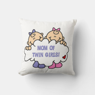 Mum of Twin Girls T-shirts and Gifts Cushion