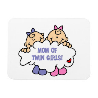Mum of Twin Girls T-shirts and Gifts Magnet
