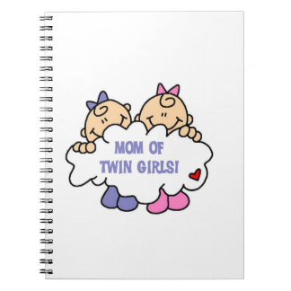 Mum of Twin Girls T-shirts and Gifts Spiral Notebook