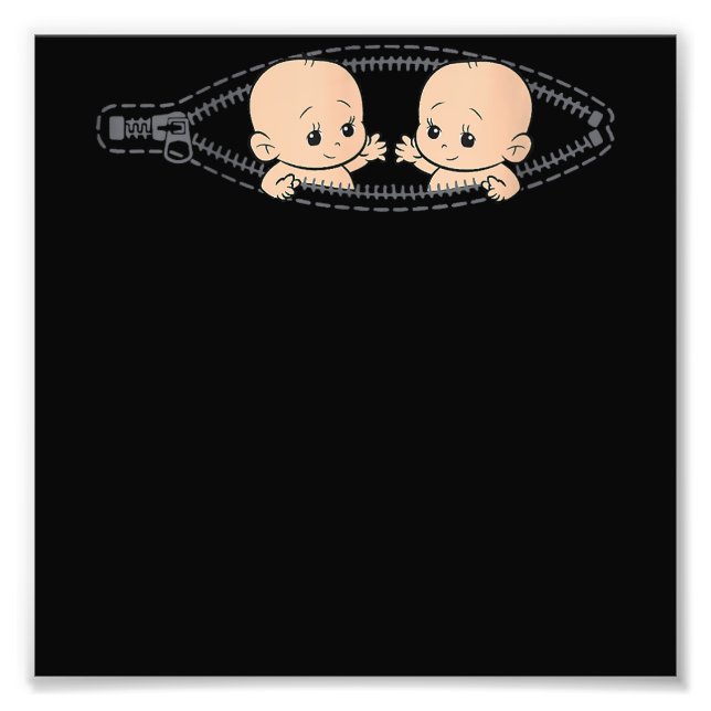 Mum Of Twin Pregnancy Twins Mum Pregnant With Twin Photo Print (Front)