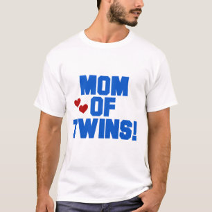 Mum of Twins-Blue Text Tshirts and Gifts