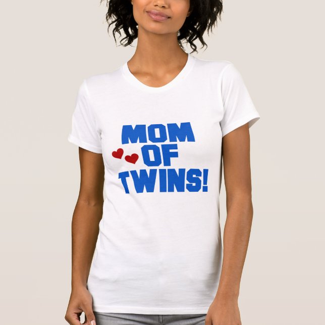 Mum of Twins-Blue Text Tshirts and Gifts (Front)