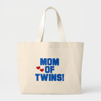 Mum of Twins-Blue Text Tshirts and Gifts Large Tote Bag