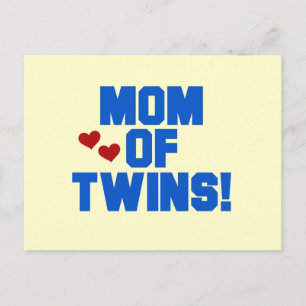 Mum of Twins-Blue Text Tshirts and Gifts Postcard