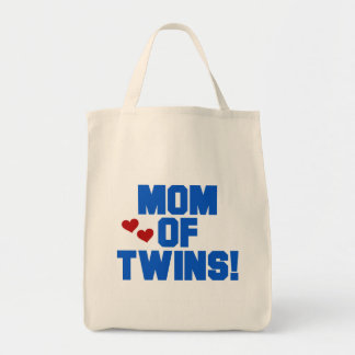 Mum of Twins-Blue Text Tshirts and Gifts Tote Bag