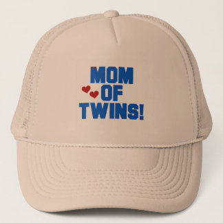 Mum of Twins-Blue Text Tshirts and Gifts Trucker Hat
