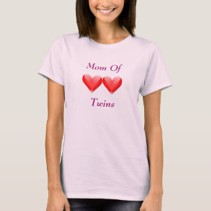 Mum Of Twins Double Hearts Shirt