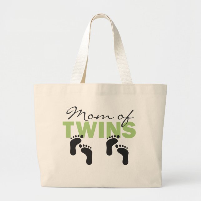 Mum of Twins Large Tote Bag (Front)