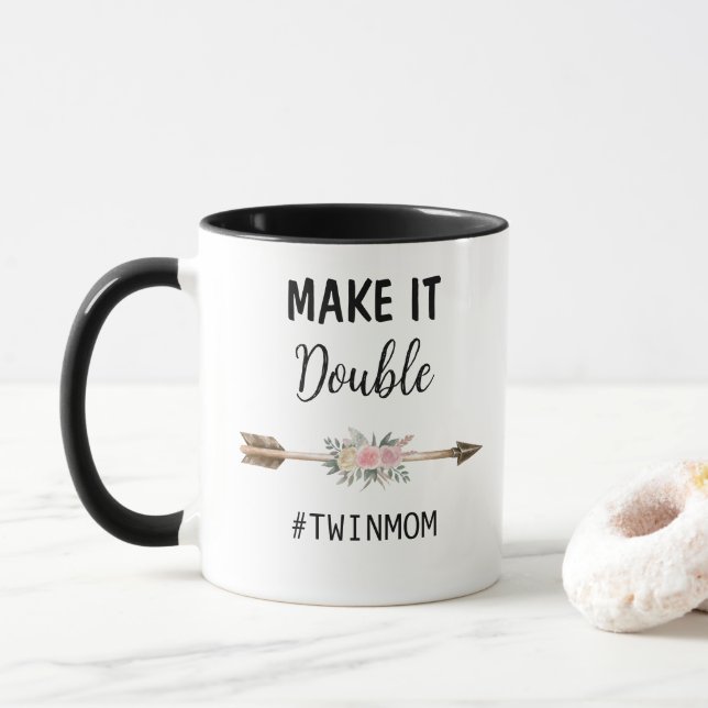 Mum Of Twins,Make It A Double Twinmom Mug (With Donut)