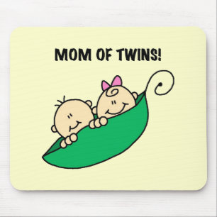 Mum of Twins-Peas in a Pod Tshirts and Gifts Mouse Pad