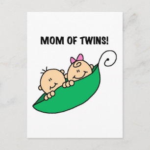 Mum of Twins-Peas in a Pod Tshirts and Gifts Postcard