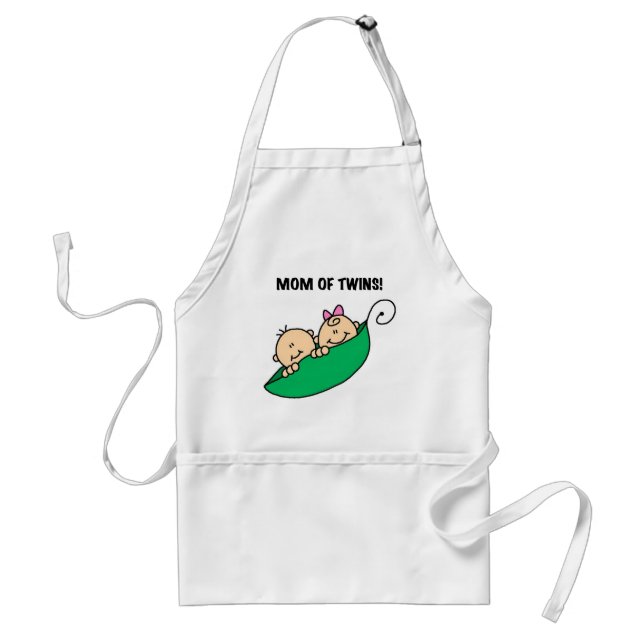 Mum of Twins-Peas in a Pod Tshirts and Gifts Standard Apron (Front)
