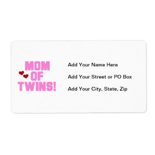 Mum of Twins Pink Text Gifts