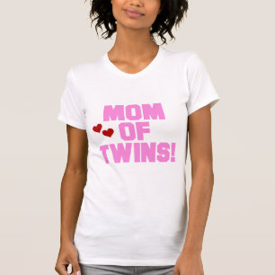Mum of Twins-Pink Text Tshirts and Gifts