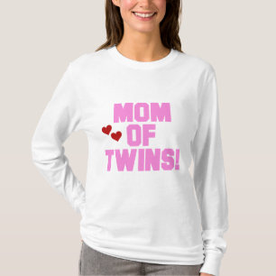 Mum of Twins-Pink Text Tshirts and Gifts