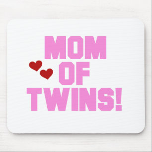 Mum of Twins-Pink Text Tshirts and Gifts Mouse Pad
