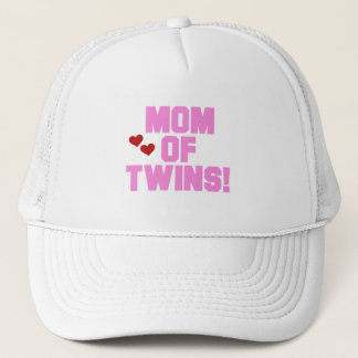 Mum of Twins-Pink Text Tshirts and Gifts Trucker Hat