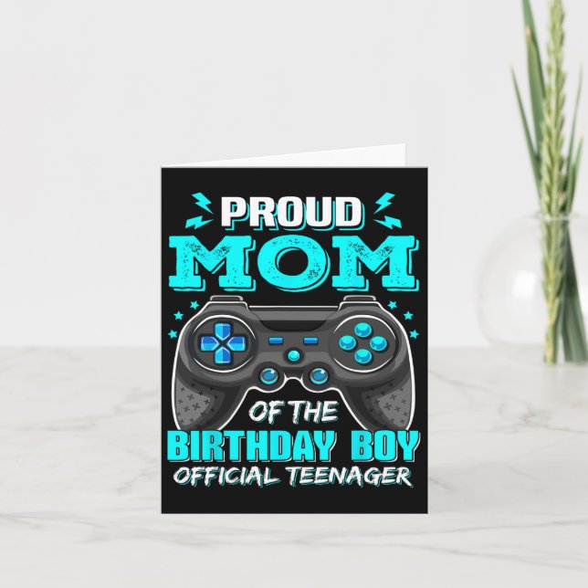Mum Official Teenager Video Game 13th Birthday  Card (Front)