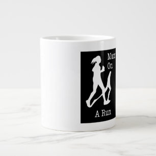Mum on a run Mother T shirt gift present women Large Coffee Mug