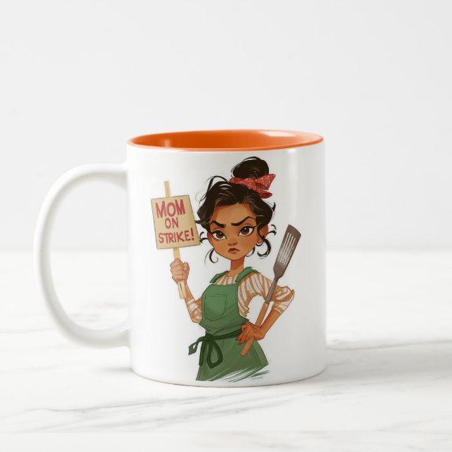 Mum On Strike Two-Tone Mug (Left)