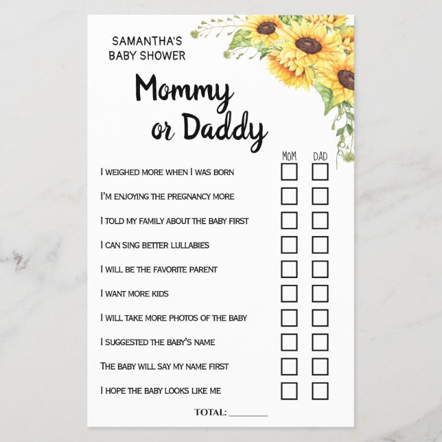 Mum or Dad he said she said bilingual game card (Front)