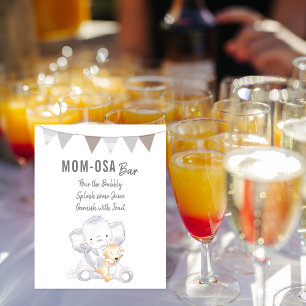 Mum-osa Bar Modern Baby Elephant Gender Neutral Poster