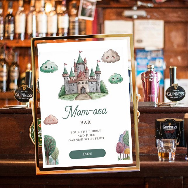 Mum-osa Once Upon a Time Green Castle Baby Shower Poster (Creator Uploaded)