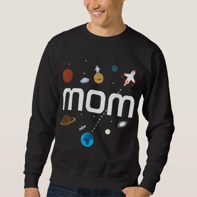 Mum Outer Space Birthday Party Sweatshirt (Front)